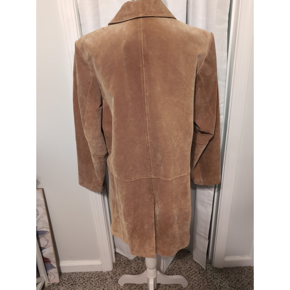 Vintage‎ DENNIS BASSO Women M Suede Leather Jacket Camel Brown Southwestern - Picture 5 of 9